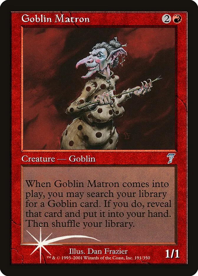 2001 Seventh Edition Goblin Matron #191★ uncommon card image