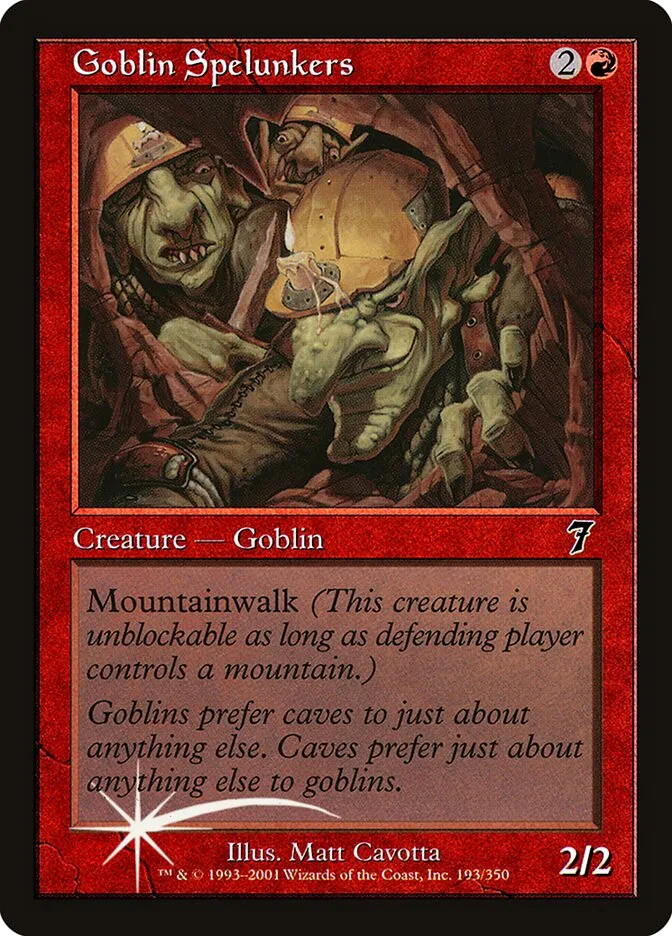 2001 Seventh Edition Goblin Spelunkers #193★ common card image