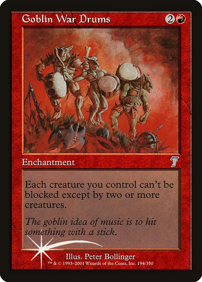 2001 Seventh Edition Goblin War Drums #194★ uncommon card image