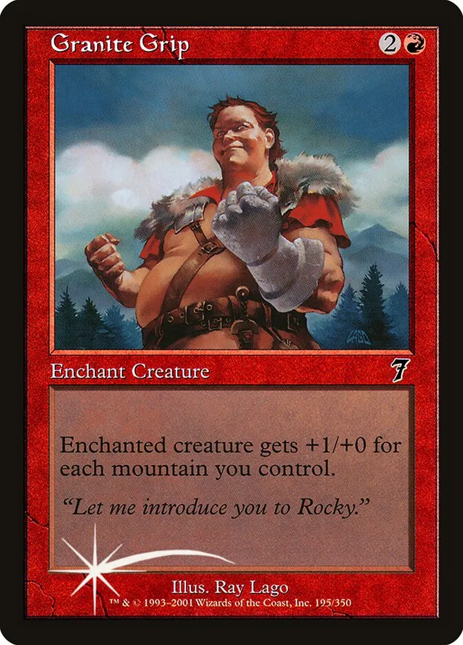 2001 Seventh Edition Granite Grip #195★ common card image