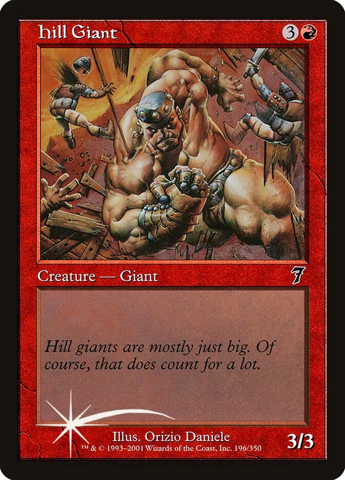 2001 Seventh Edition Hill Giant #196★ common card image