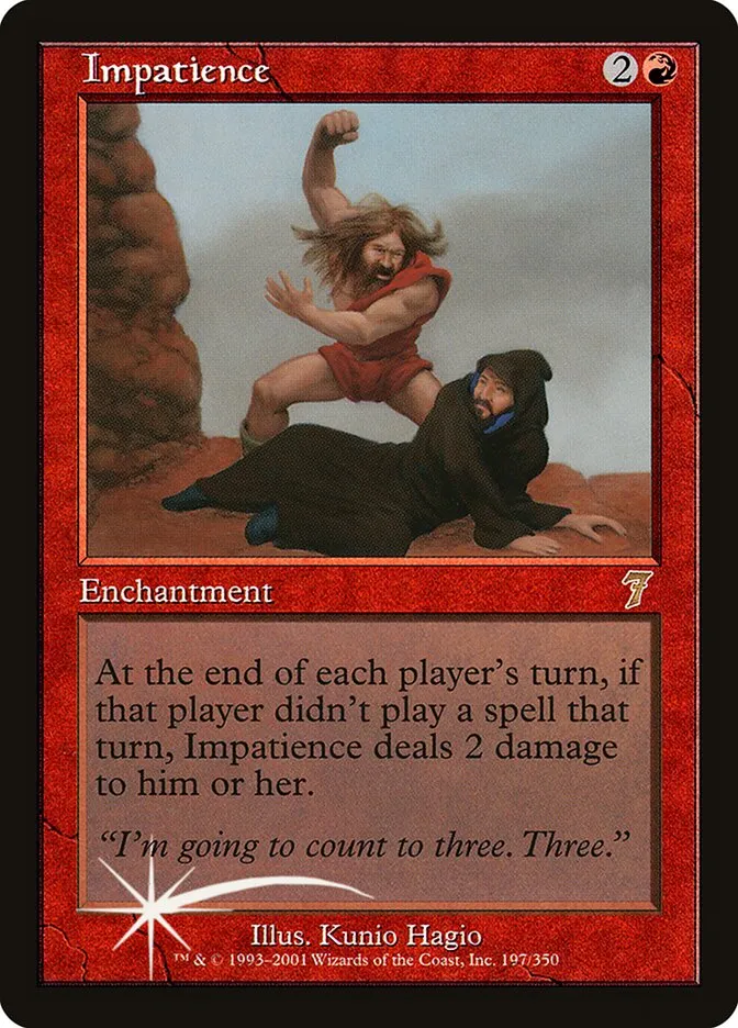 2001 Seventh Edition Impatience #197★ rare card image