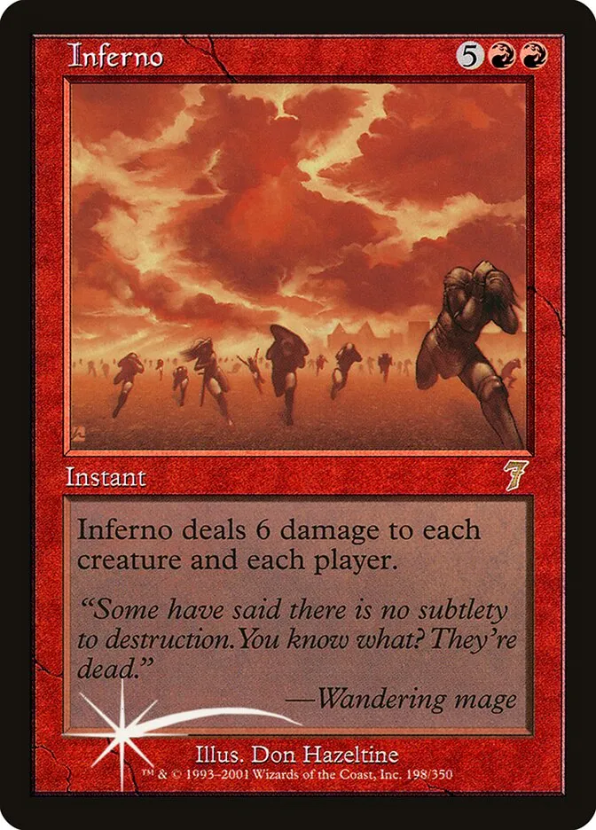 2001 Seventh Edition Inferno #198★ rare card image