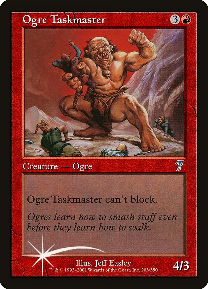 2001 Seventh Edition Ogre Taskmaster #203★ uncommon card image