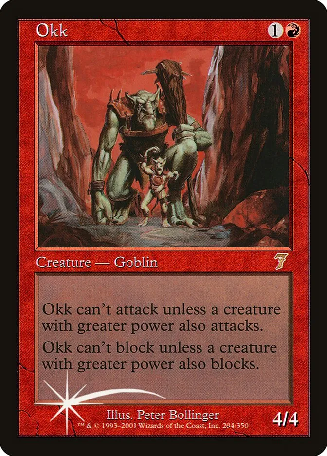 2001 Seventh Edition Okk #204★ rare card image
