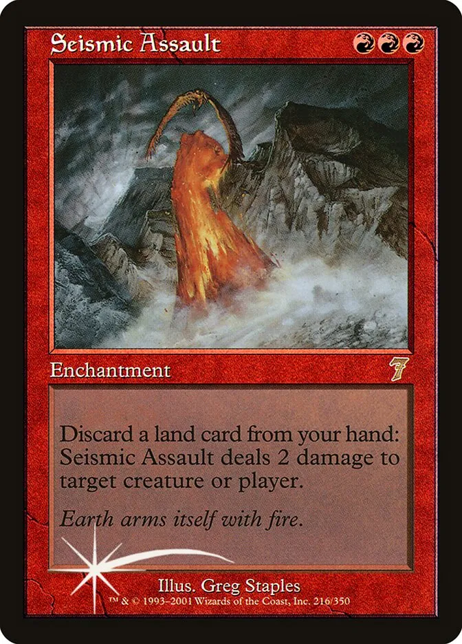 2001 Seventh Edition Seismic Assault #216★ rare card image