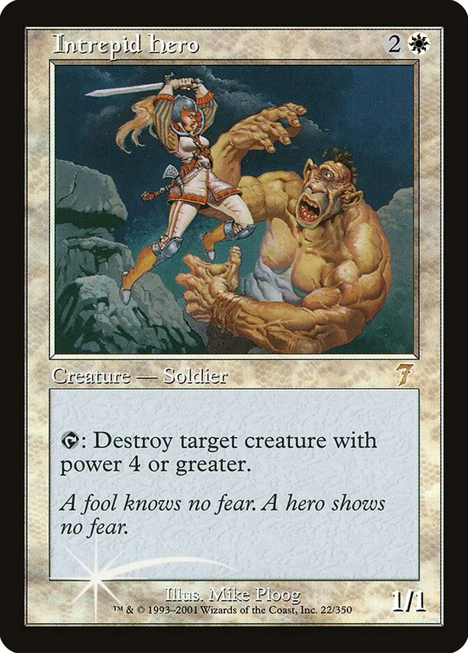 2001 Seventh Edition Intrepid Hero #22★ rare card image