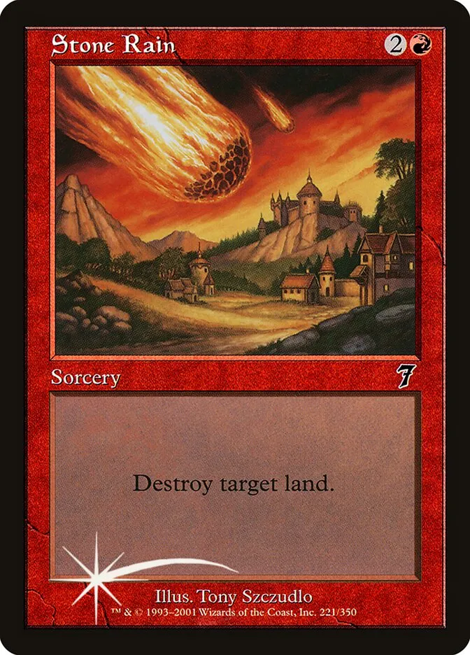 2001 Seventh Edition Stone Rain #221★ common card image