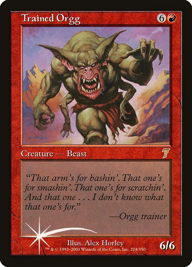 2001 Seventh Edition Trained Orgg #224★ rare card image