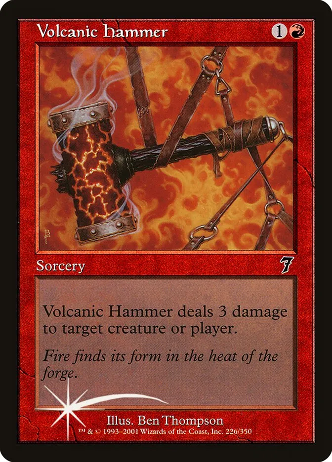 2001 Seventh Edition Volcanic Hammer #226★ common card image