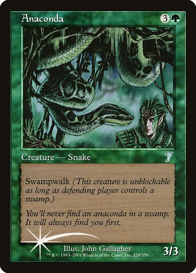 2001 Seventh Edition Anaconda #229★ uncommon card image
