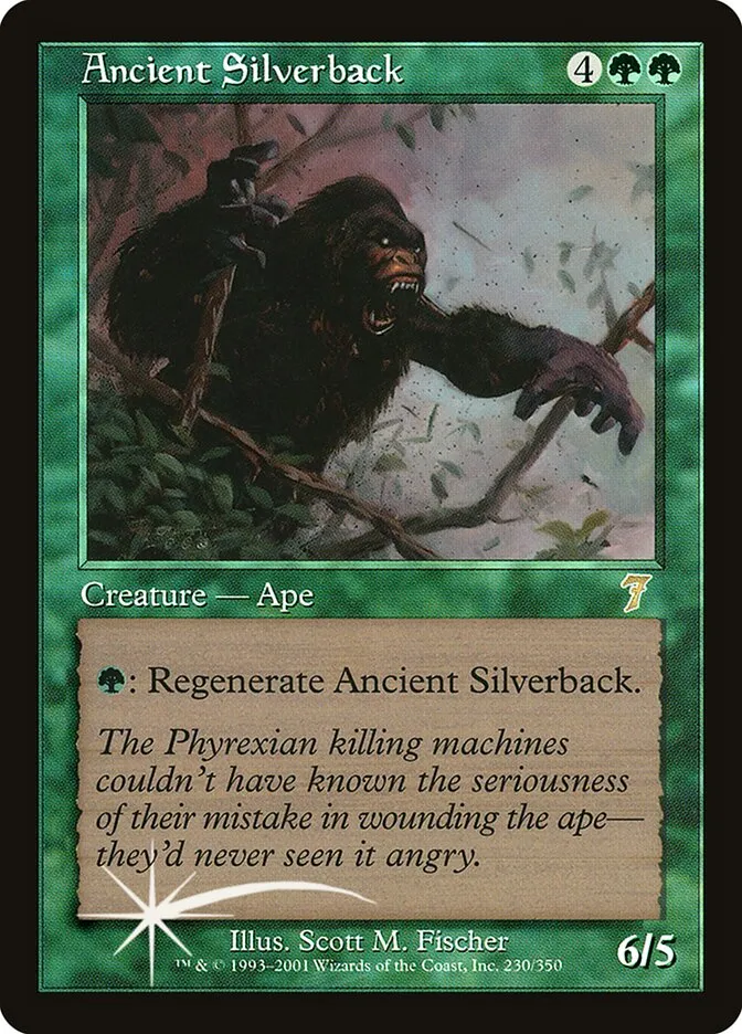 2001 Seventh Edition Ancient Silverback #230★ rare card image