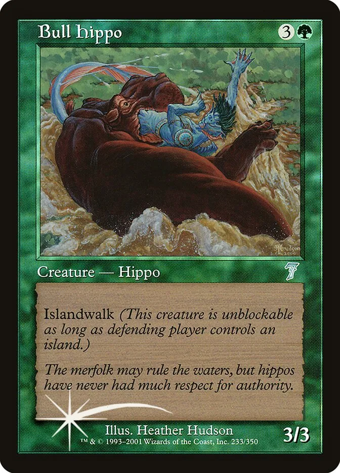 2001 Seventh Edition Bull Hippo #233★ uncommon card image