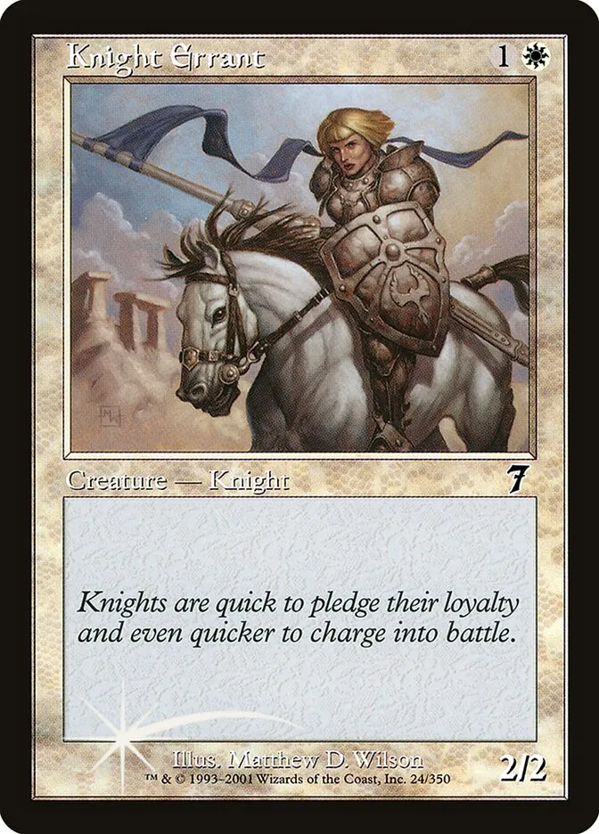 2001 Seventh Edition Knight Errant #24★ common card image