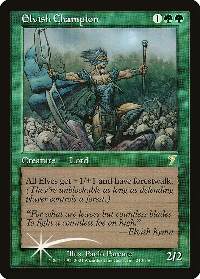 2001 Seventh Edition Elvish Champion #240★ rare card image