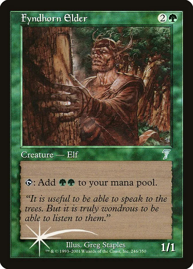 2001 Seventh Edition Fyndhorn Elder #246★ uncommon card image