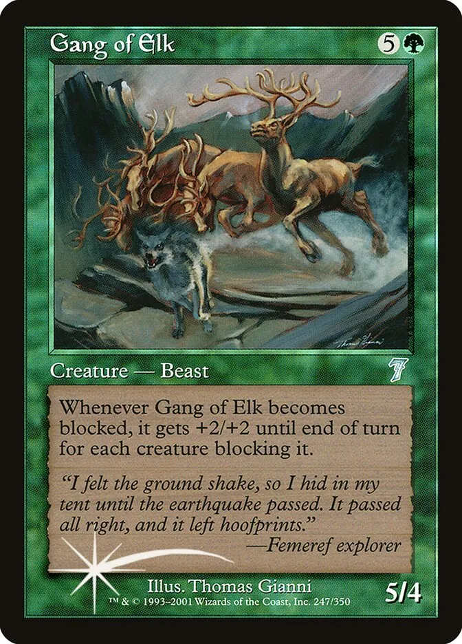 2001 Seventh Edition Gang of Elk #247★ uncommon card image