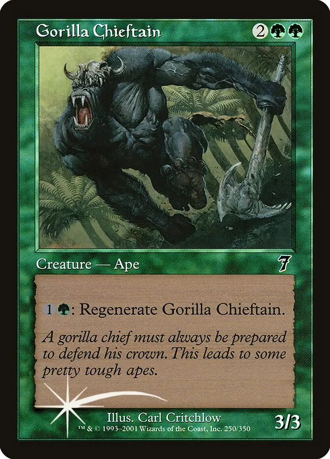 2001 Seventh Edition Gorilla Chieftain #250★ common card image