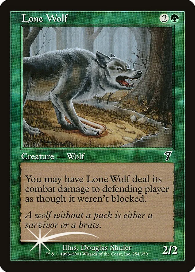 2001 Seventh Edition Lone Wolf #254★ common card image