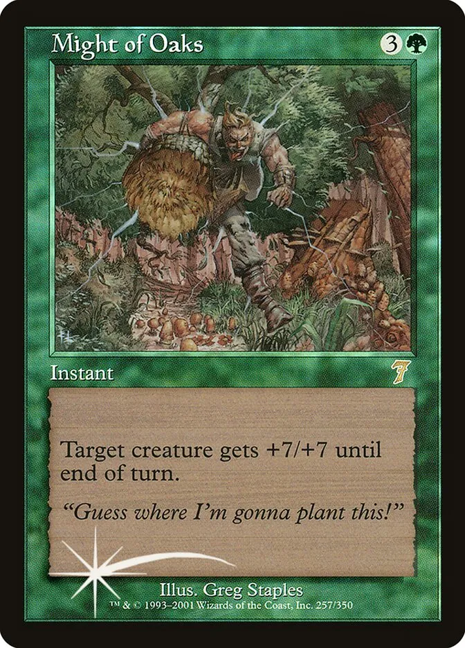 2001 Seventh Edition Might of Oaks #257★ rare card image