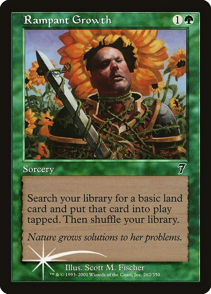 2001 Seventh Edition Rampant Growth #262★ common card image