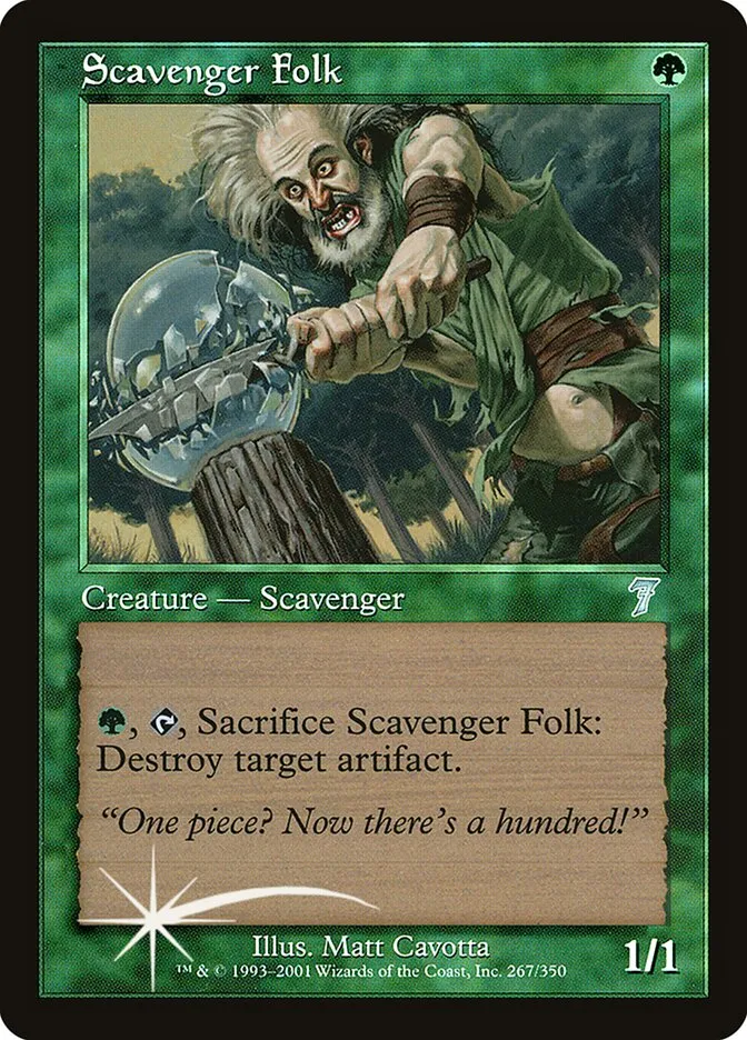 2001 Seventh Edition Scavenger Folk #267★ uncommon card image