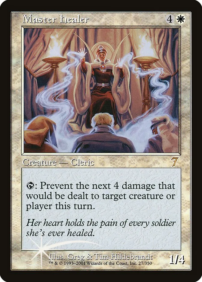 2001 Seventh Edition Master Healer #27★ rare card image