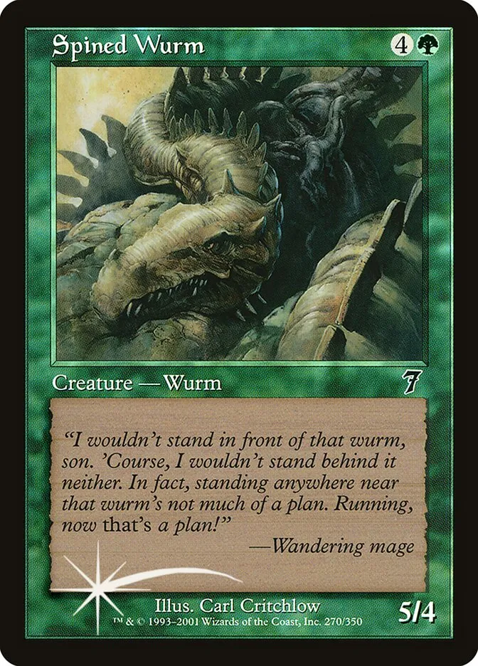 2001 Seventh Edition Spined Wurm #270★ common card image