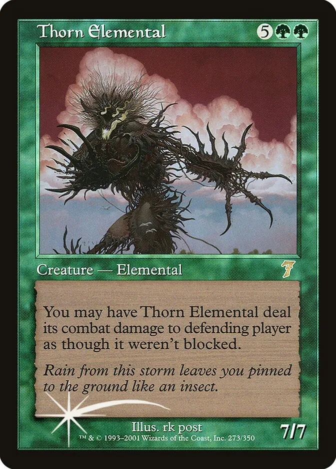 2001 Seventh Edition Thorn Elemental #273★ rare card image