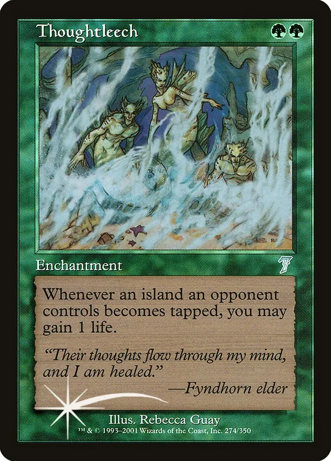 2001 Seventh Edition Thoughtleech #274★ uncommon card image
