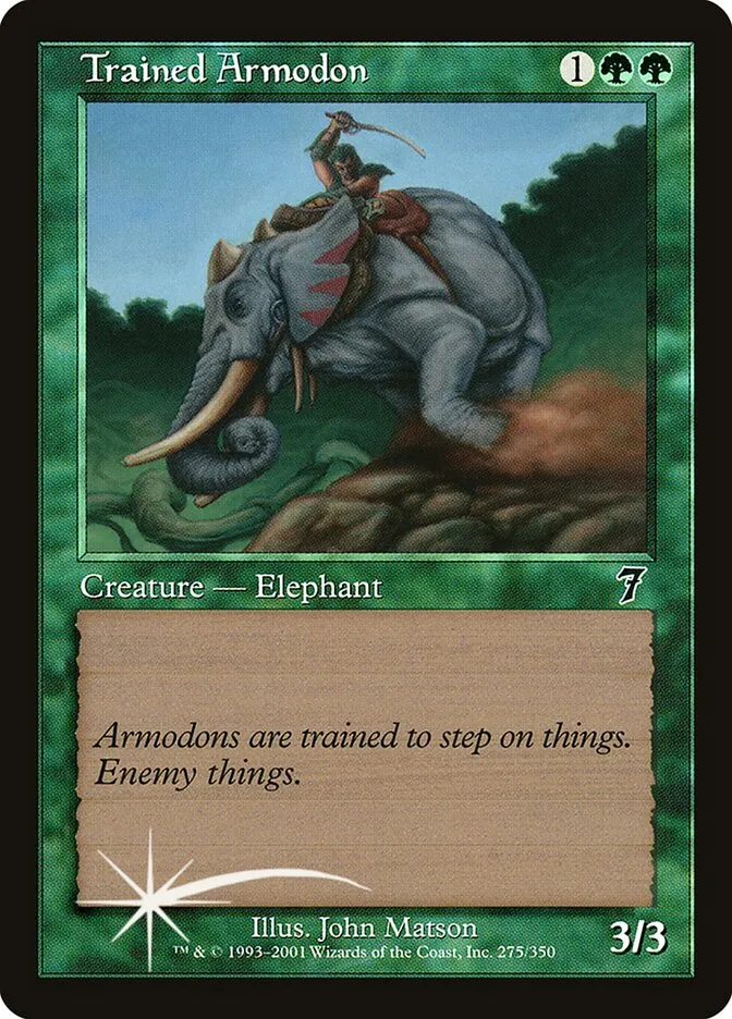 2001 Seventh Edition Trained Armodon #275★ common card image