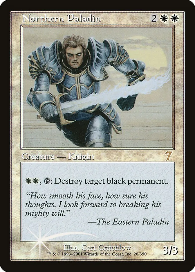 2001 Seventh Edition Northern Paladin #28★ rare card image