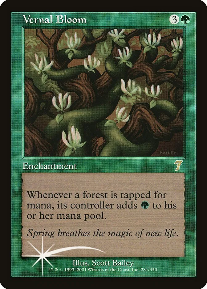 2001 Seventh Edition Vernal Bloom #281★ rare card image
