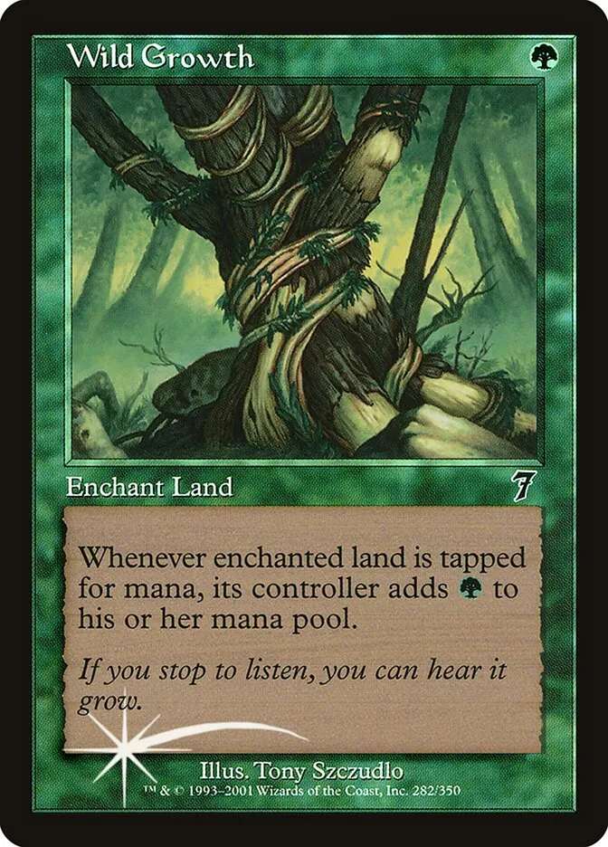 2001 Seventh Edition Wild Growth #282★ common card image