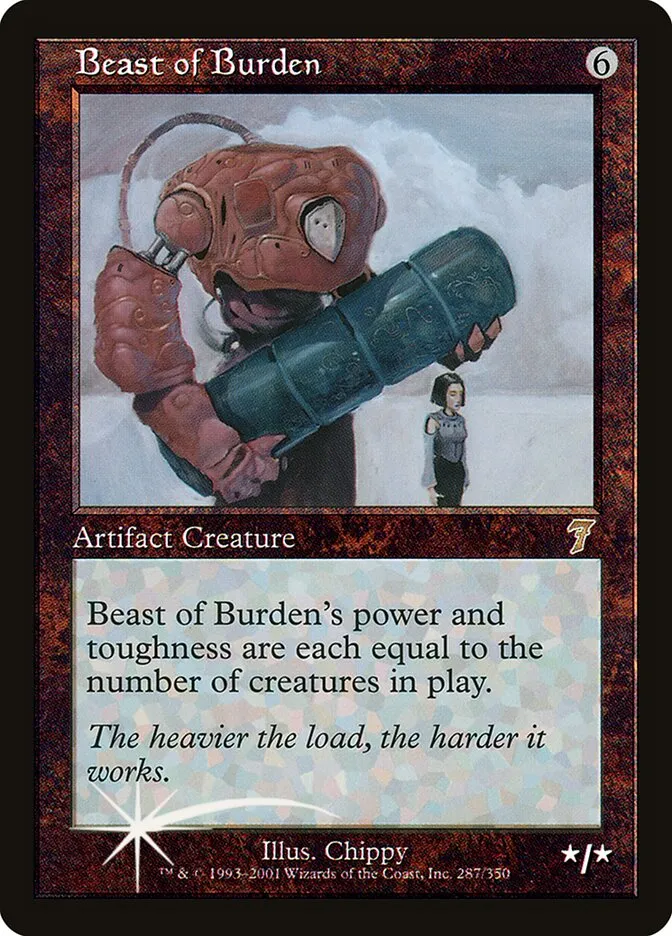 2001 Seventh Edition Beast of Burden #287★ rare card image