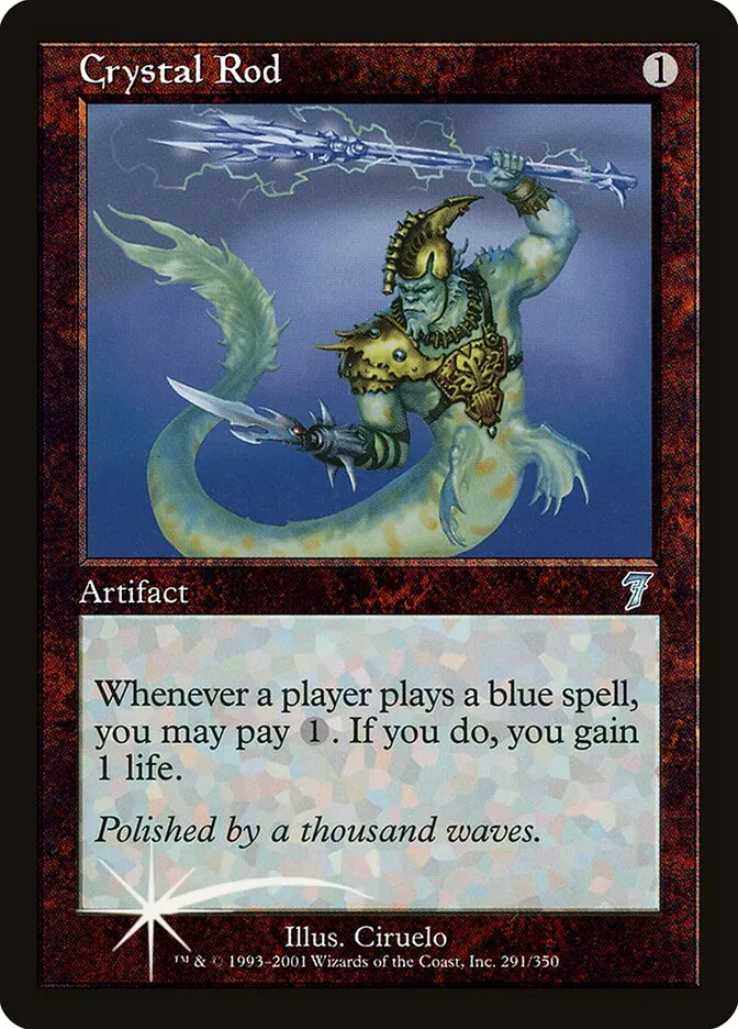 2001 Seventh Edition Crystal Rod #291★ uncommon card image