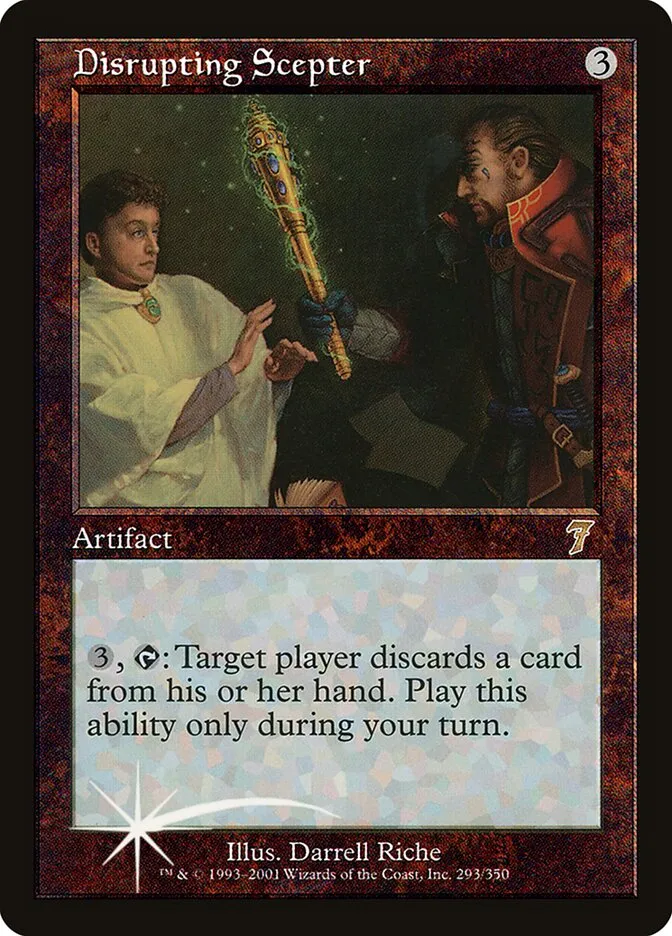 2001 Seventh Edition Disrupting Scepter #293★ rare card image