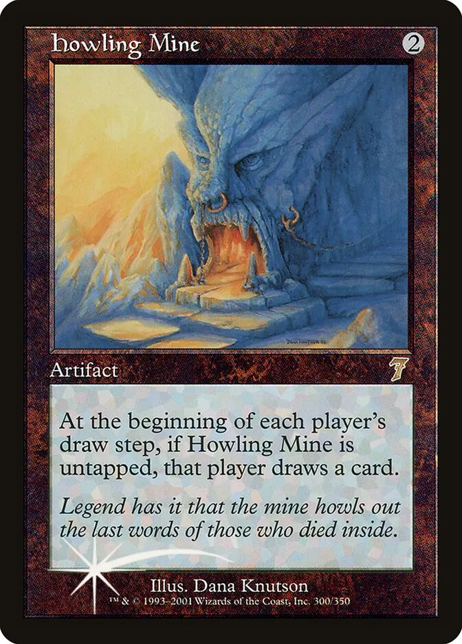 2001 Seventh Edition Howling Mine #300★ rare card image