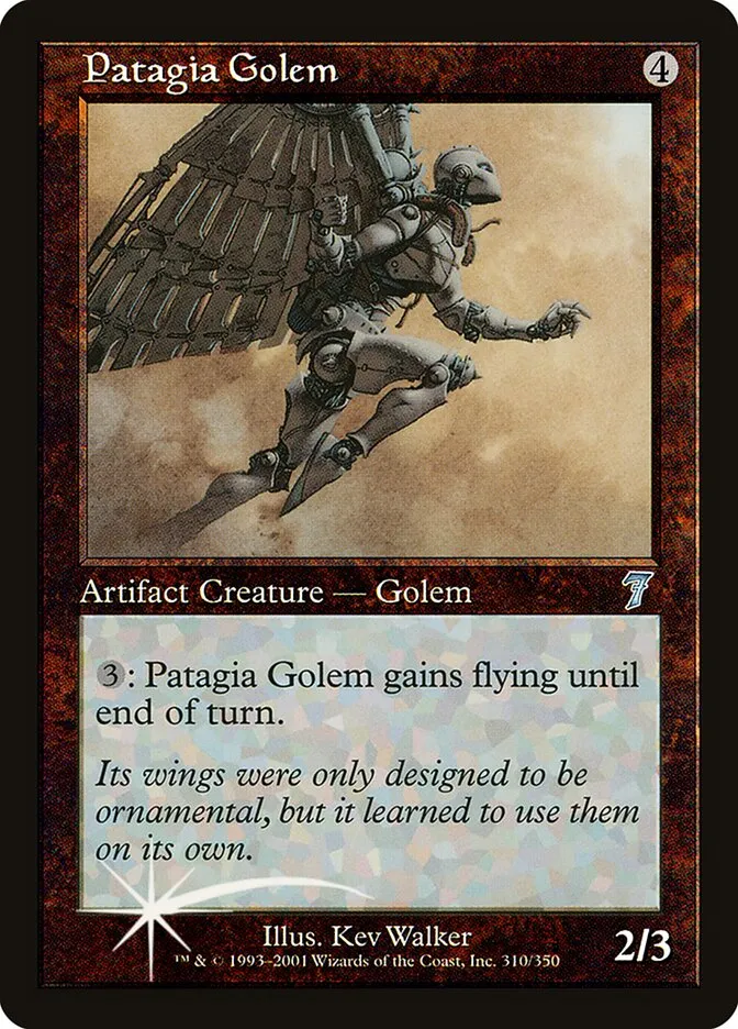 2001 Seventh Edition Patagia Golem #310★ uncommon card image
