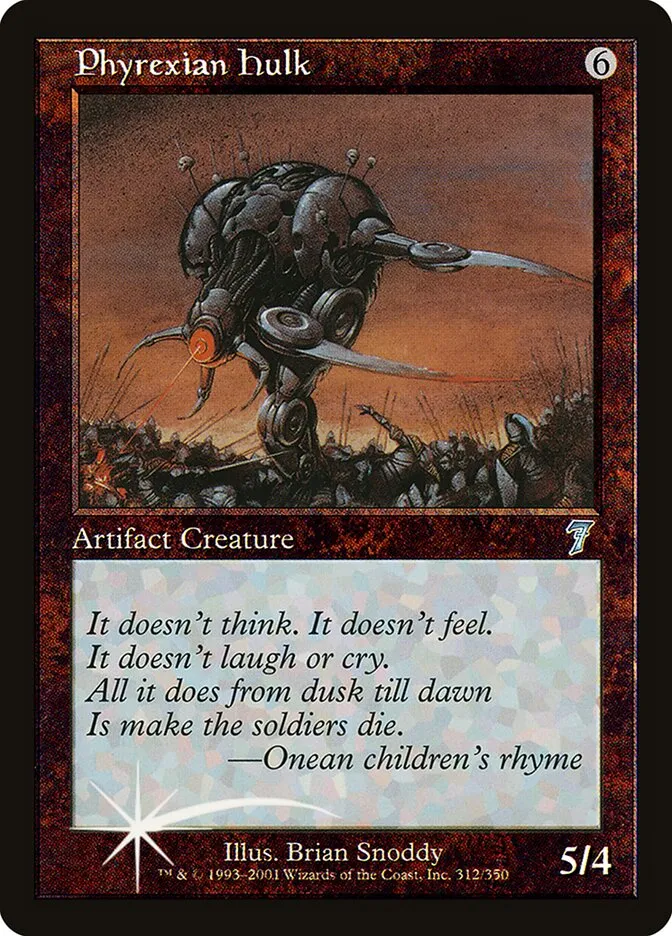 2001 Seventh Edition Phyrexian Hulk #312★ uncommon card image