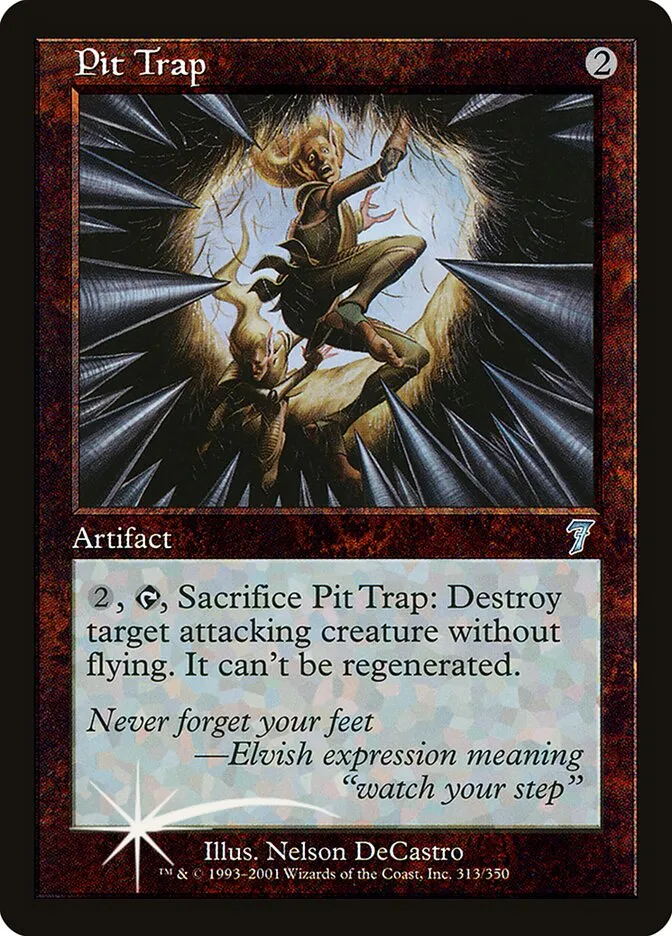 2001 Seventh Edition Pit Trap #313★ uncommon card image