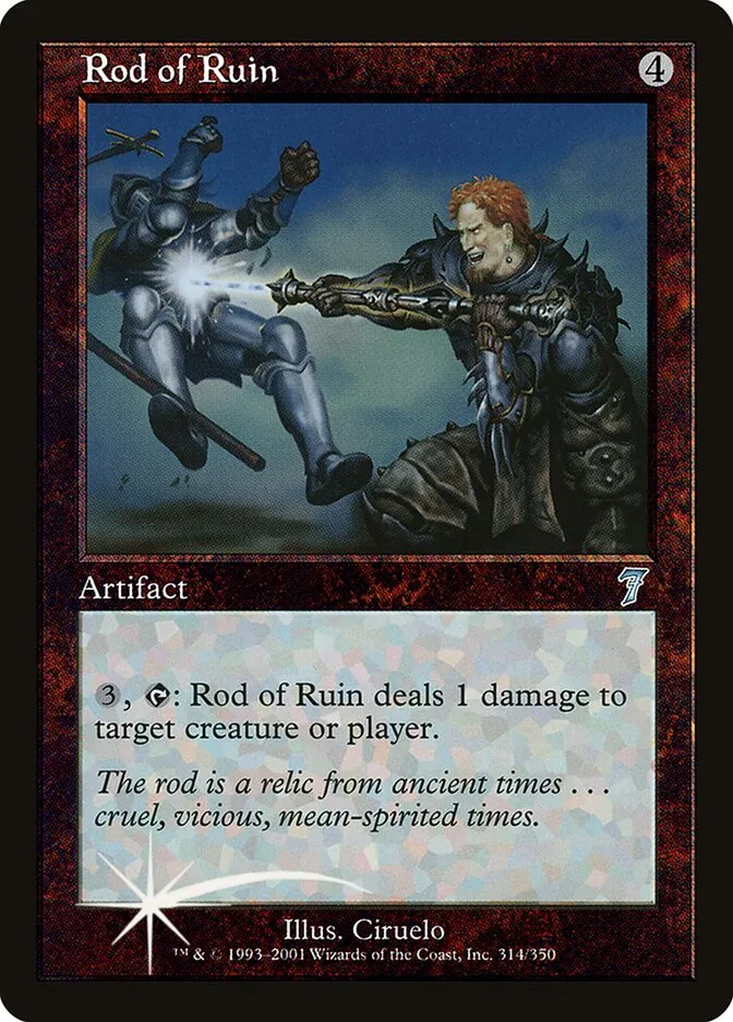 2001 Seventh Edition Rod of Ruin #314★ uncommon card image