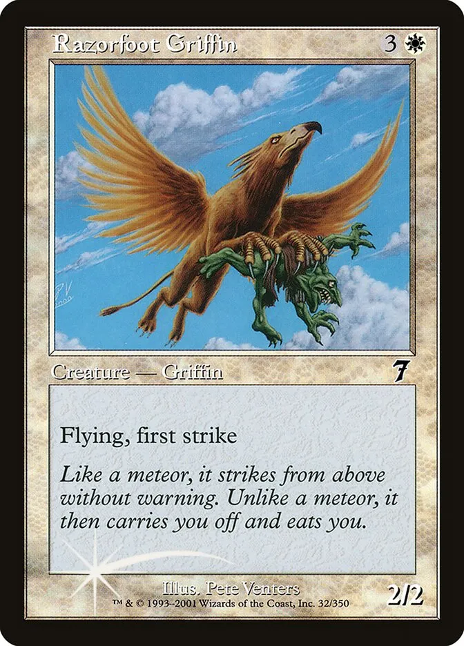 2001 Seventh Edition Razorfoot Griffin #32★ common card image