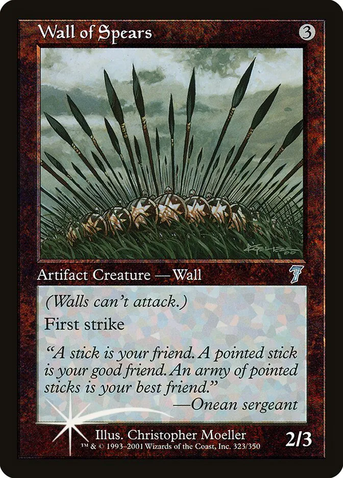 2001 Seventh Edition Wall of Spears #323★ uncommon card image