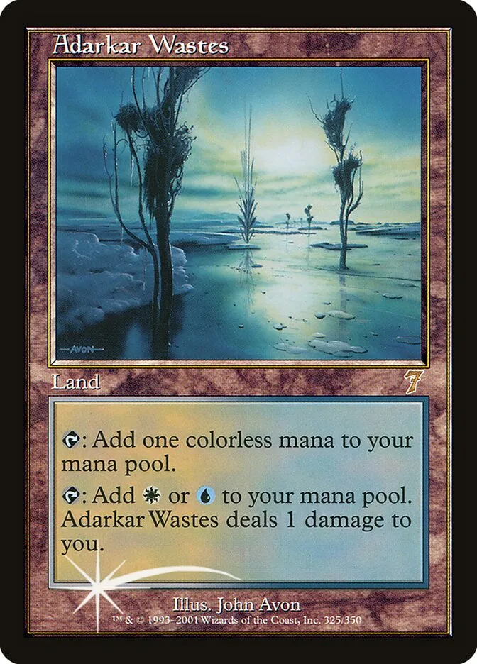 2001 Seventh Edition Adarkar Wastes #325★ rare card image