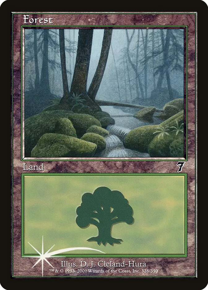 2001 Seventh Edition Forest #328★ common card image