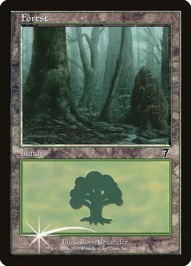 2001 Seventh Edition Forest common #329 common card image