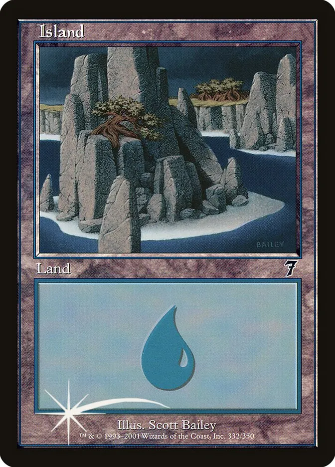 2001 Seventh Edition Island #332★ common card image