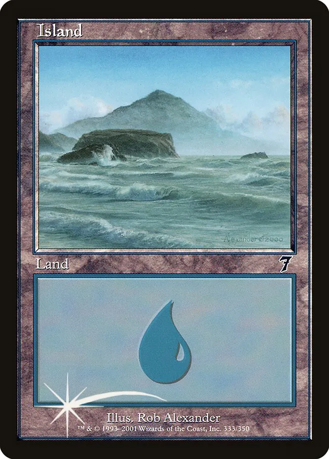 2001 Seventh Edition Island common #333 common card image