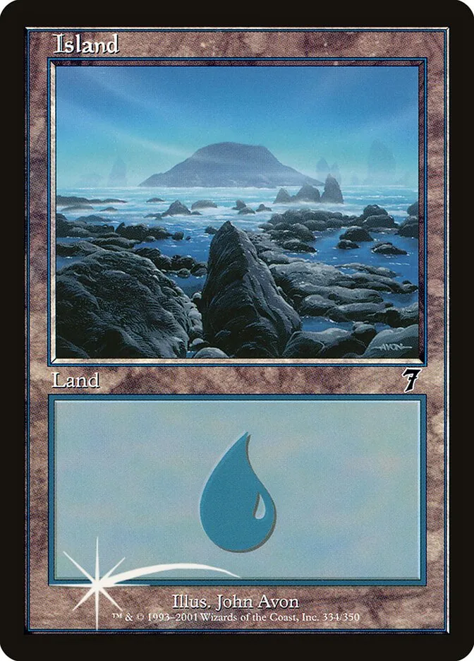 2001 Seventh Edition Island common #334 common card image